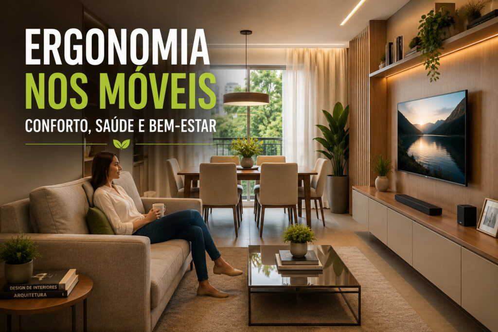 sala cozinha elegante planejada de móveis